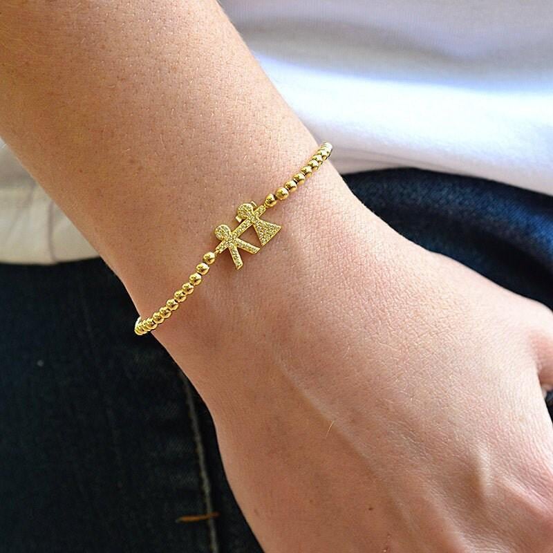 Silver Bracelet, Beaded Bracelet, Stacking Bracelet,