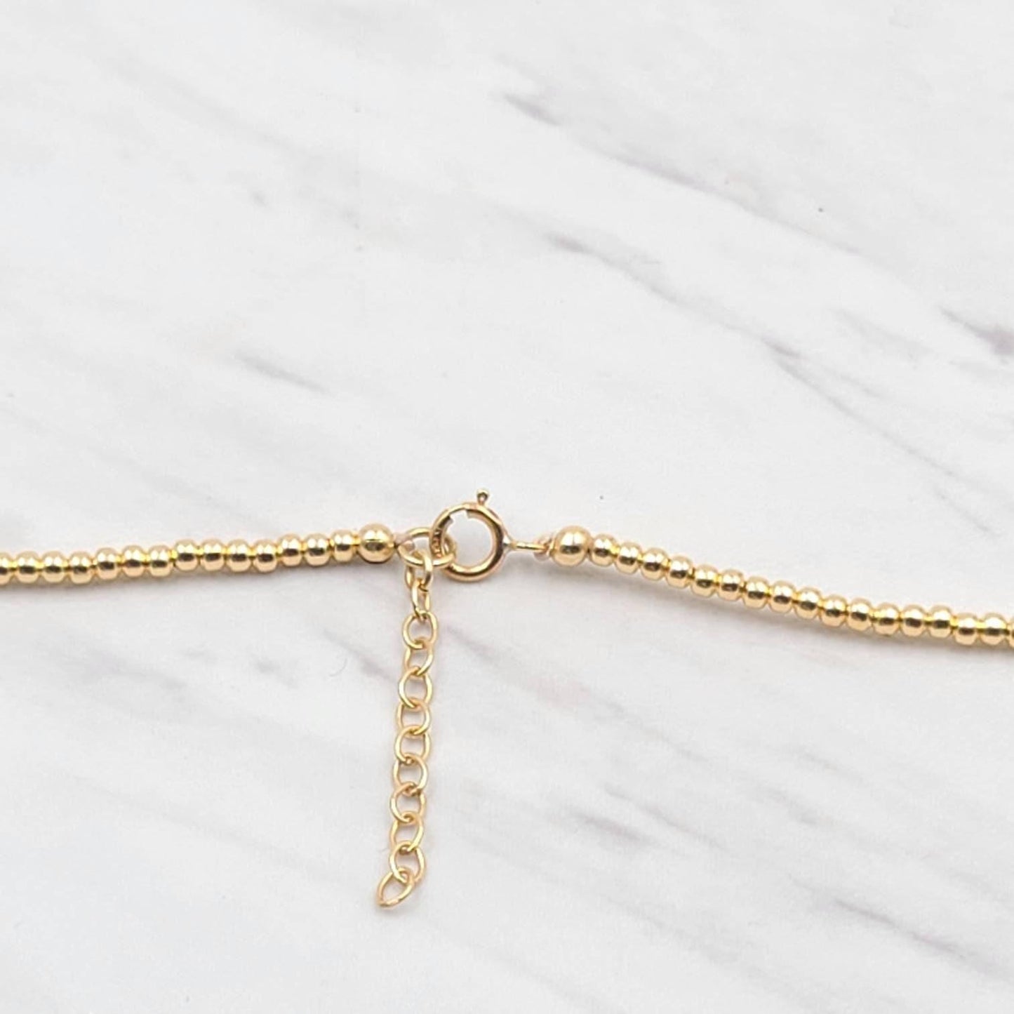 Dainty Gold Filled Beaded Necklace - Boho Graduated Layering Jewelry - Classy Bridemaid Gift - Tarnish Free