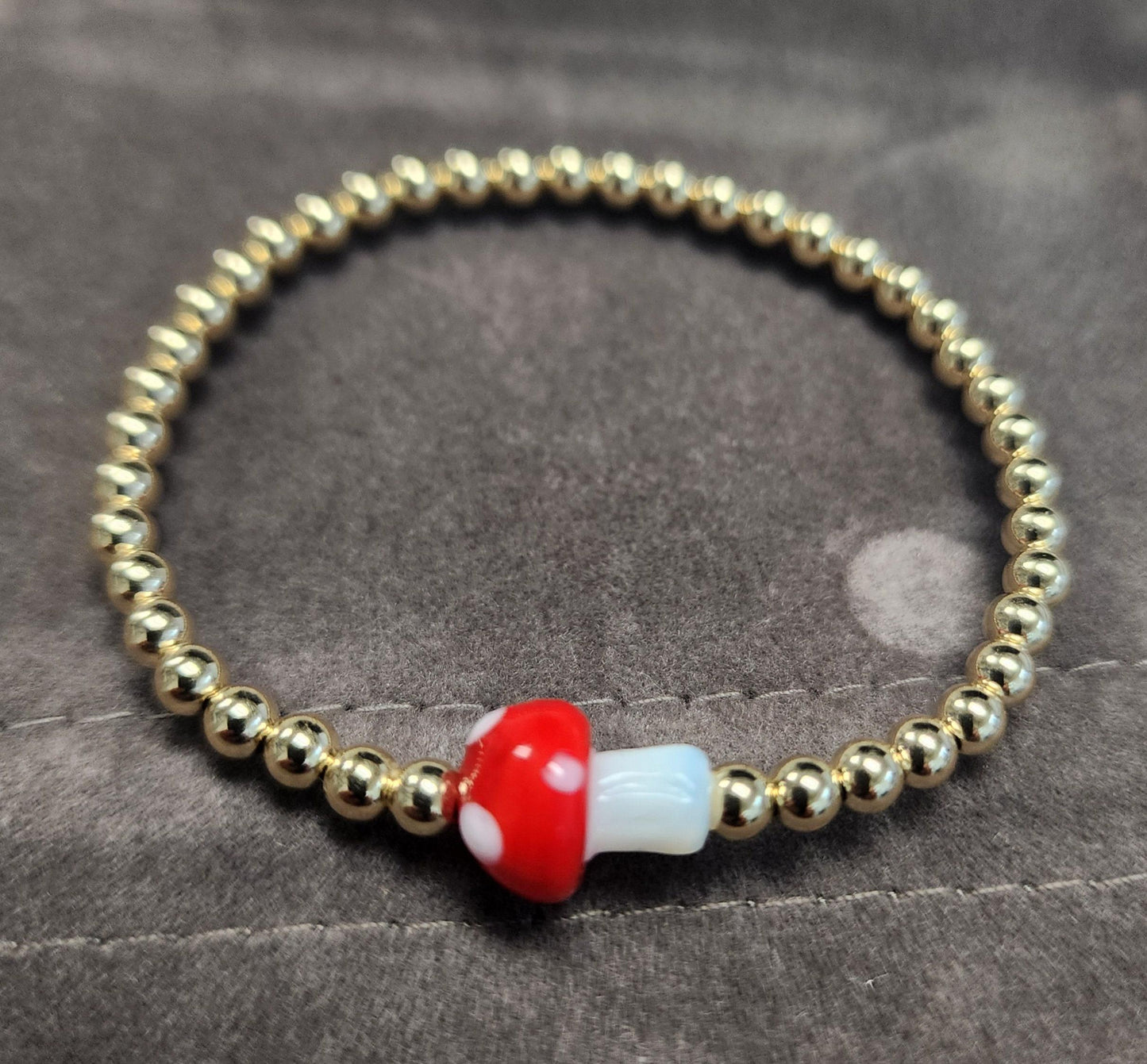 Delicate Gold-Filled Mushroom Bracelet - Non Tarnish New Beginning Gift for Women