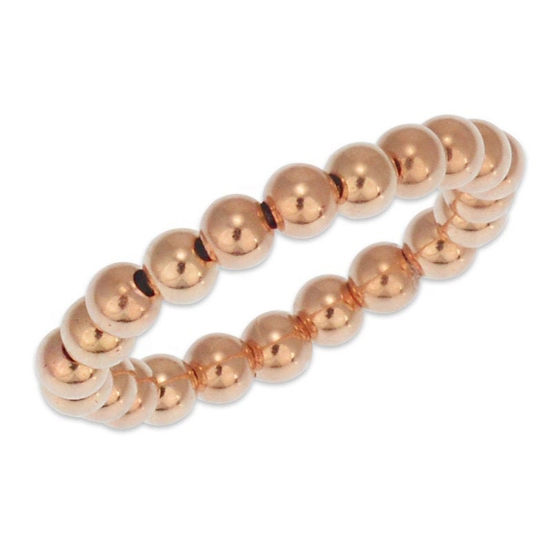 14K Gold Filled Stretch Stacking Ring - Tarnish Free Fit for Women - 3mm Stretchy Gold Filled Ring