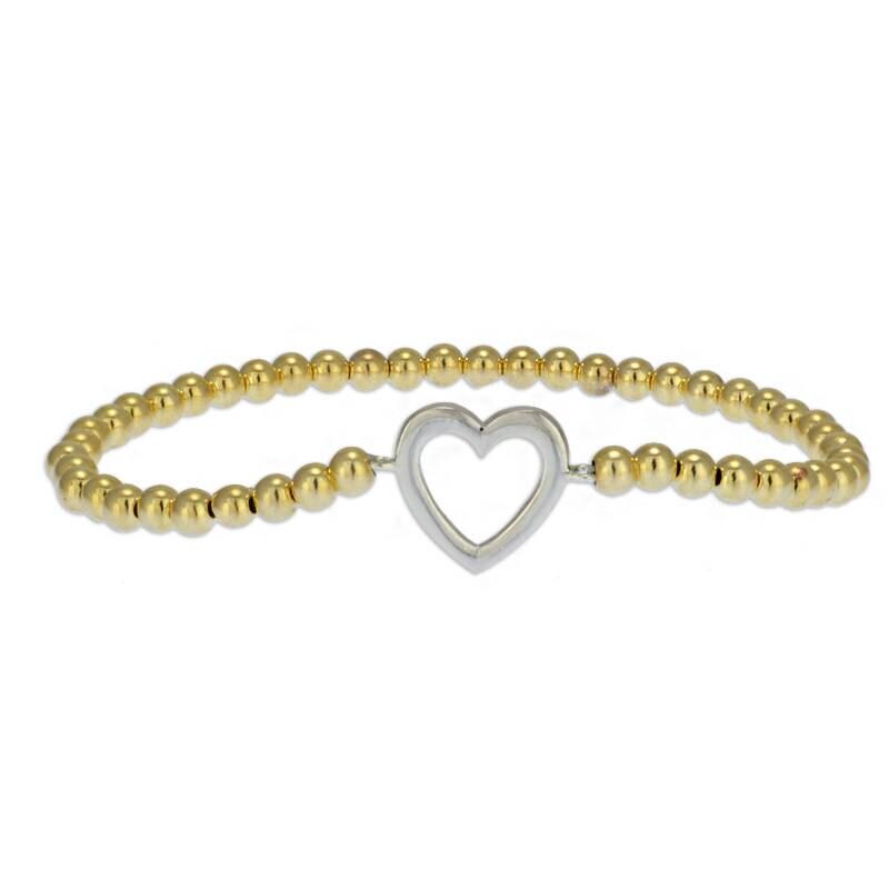 Gold-Filled Heart Pendant Stacking Bracelet - Layering Bracelet for Women