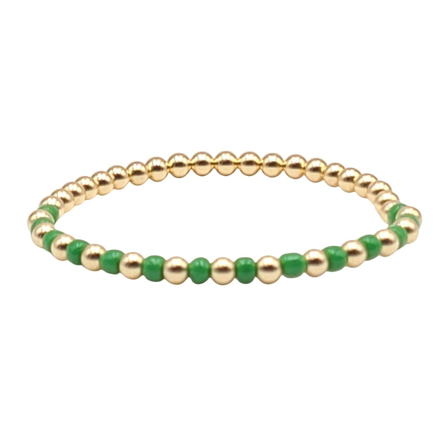 Colorful Stackable Gold Filled Beaded Bracelet - Waterproof Womens Jewelry