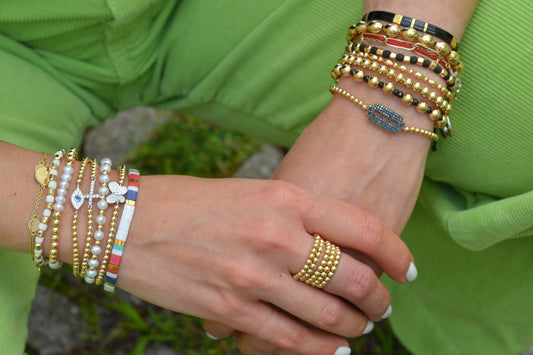 14K Gold Filled Stretch Stacking Ring - Tarnish Free Fit for Women - 3mm  Stretchy Gold Filled Ring