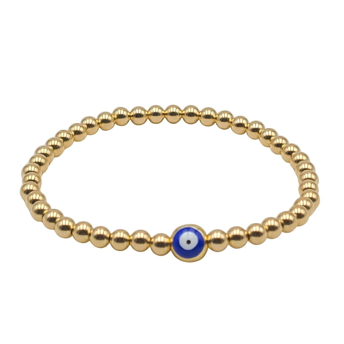 Boho Evil Eye Protection Stretch Bracelet - Good Luck Beaded Jewelry by Isabella Celini