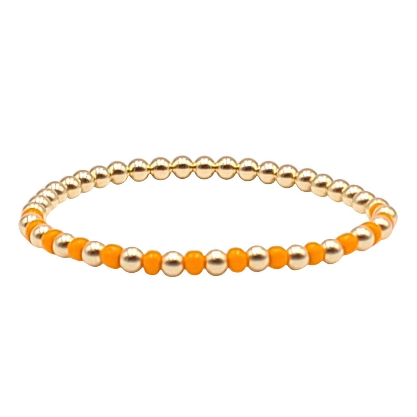 Colorful Stackable Gold Filled Beaded Bracelet - Waterproof Womens Jewelry
