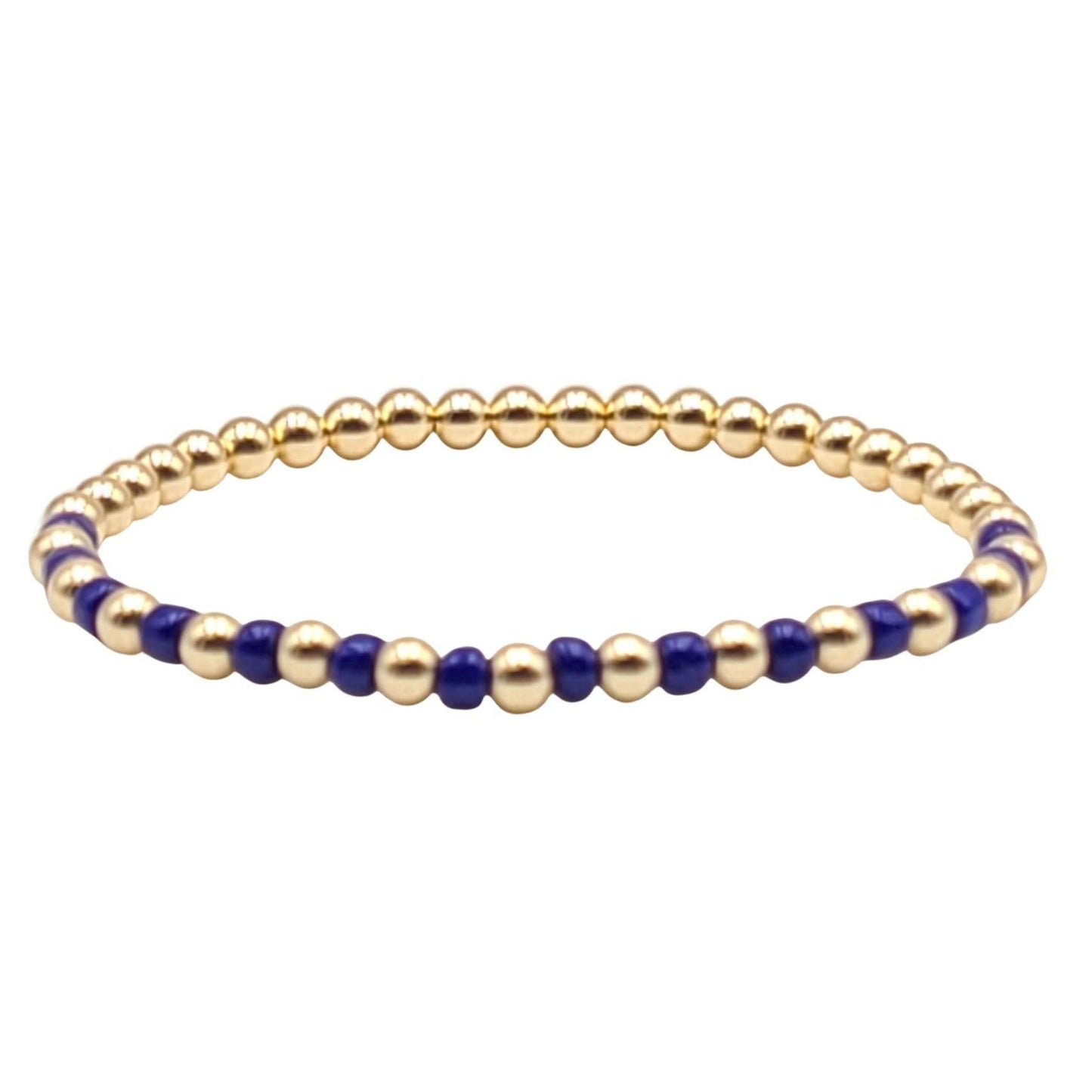Colorful Stackable Gold Filled Beaded Bracelet - Waterproof Womens Jewelry