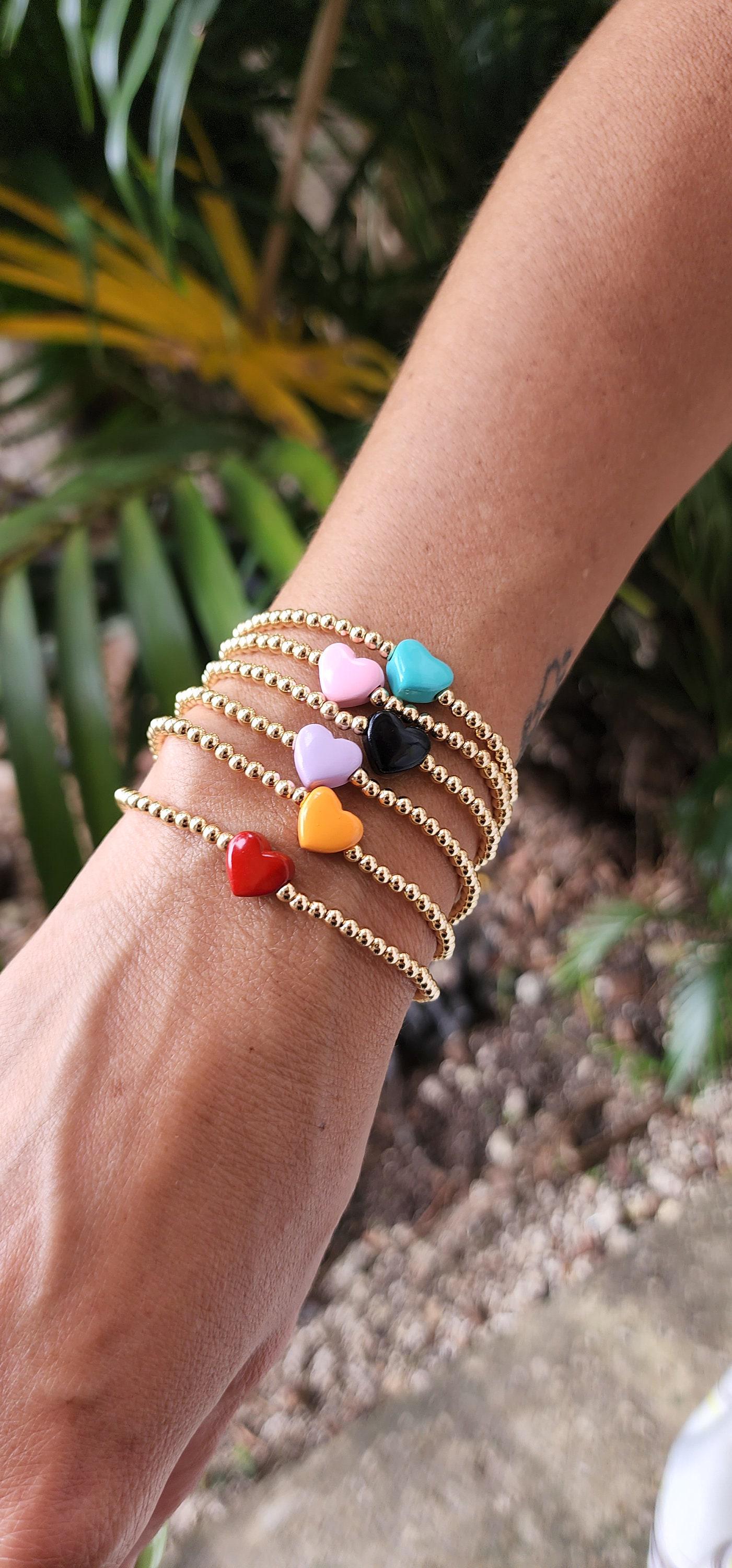 Enamel Bracelet, Love Bracelet, Heart Bracelet