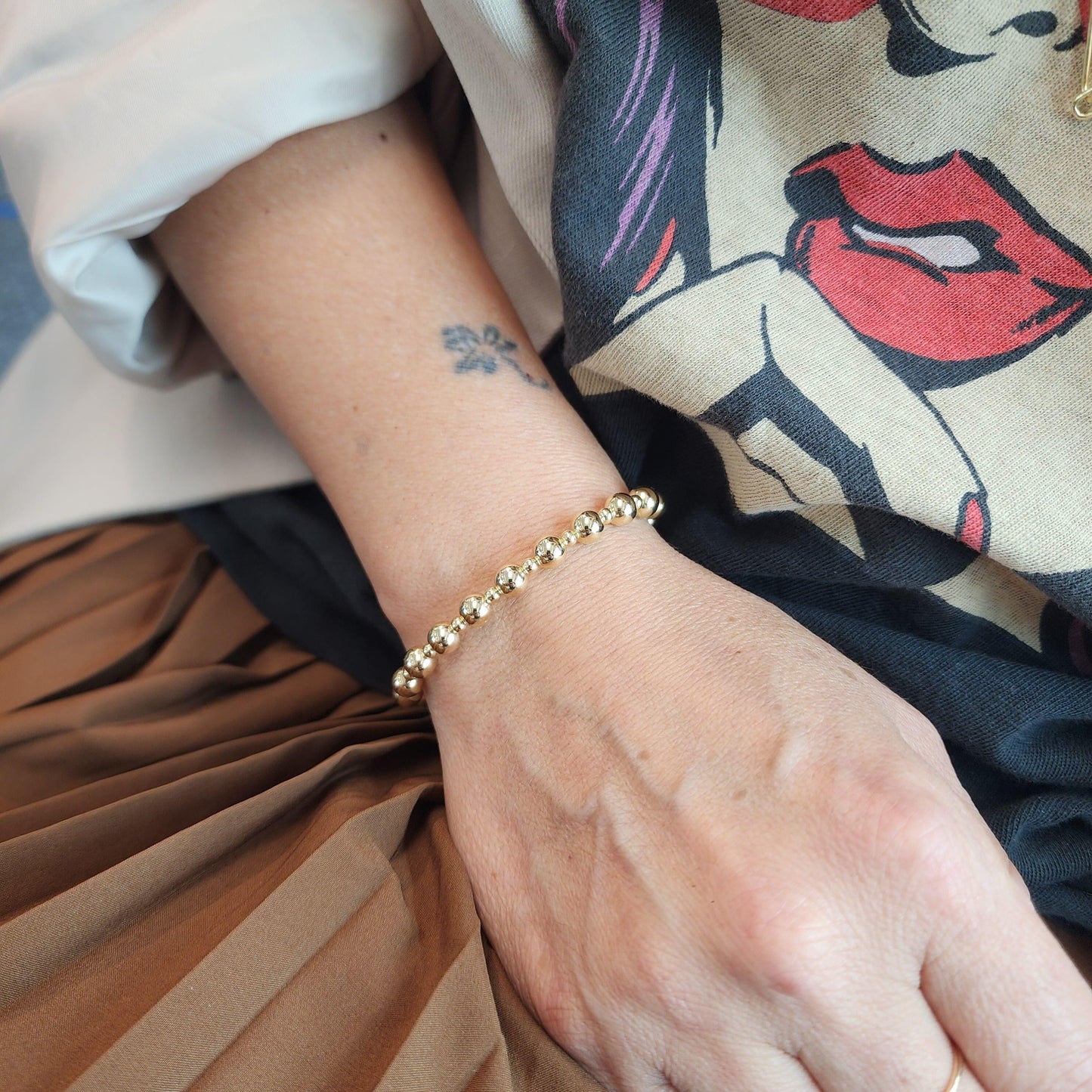 Gold Stack Bracelet, Gold Filled Bracelet, 14k Gold Bracelet,