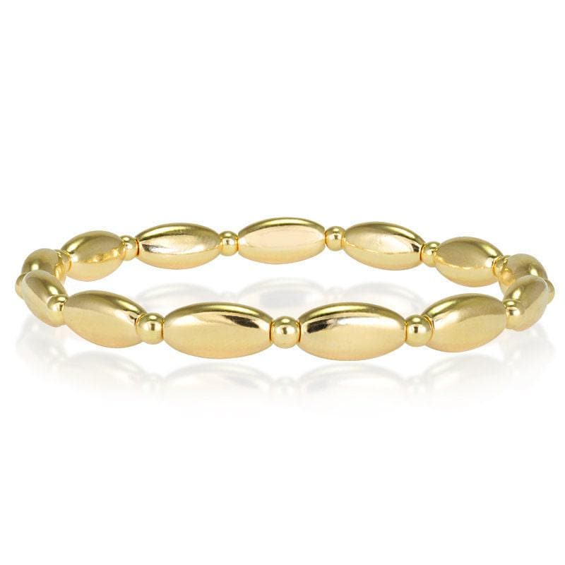Non Tarnish Gold Filled Beaded Bracelet - Handmade by Isabella Celini with 3 mm and 10x4 mm Beads
