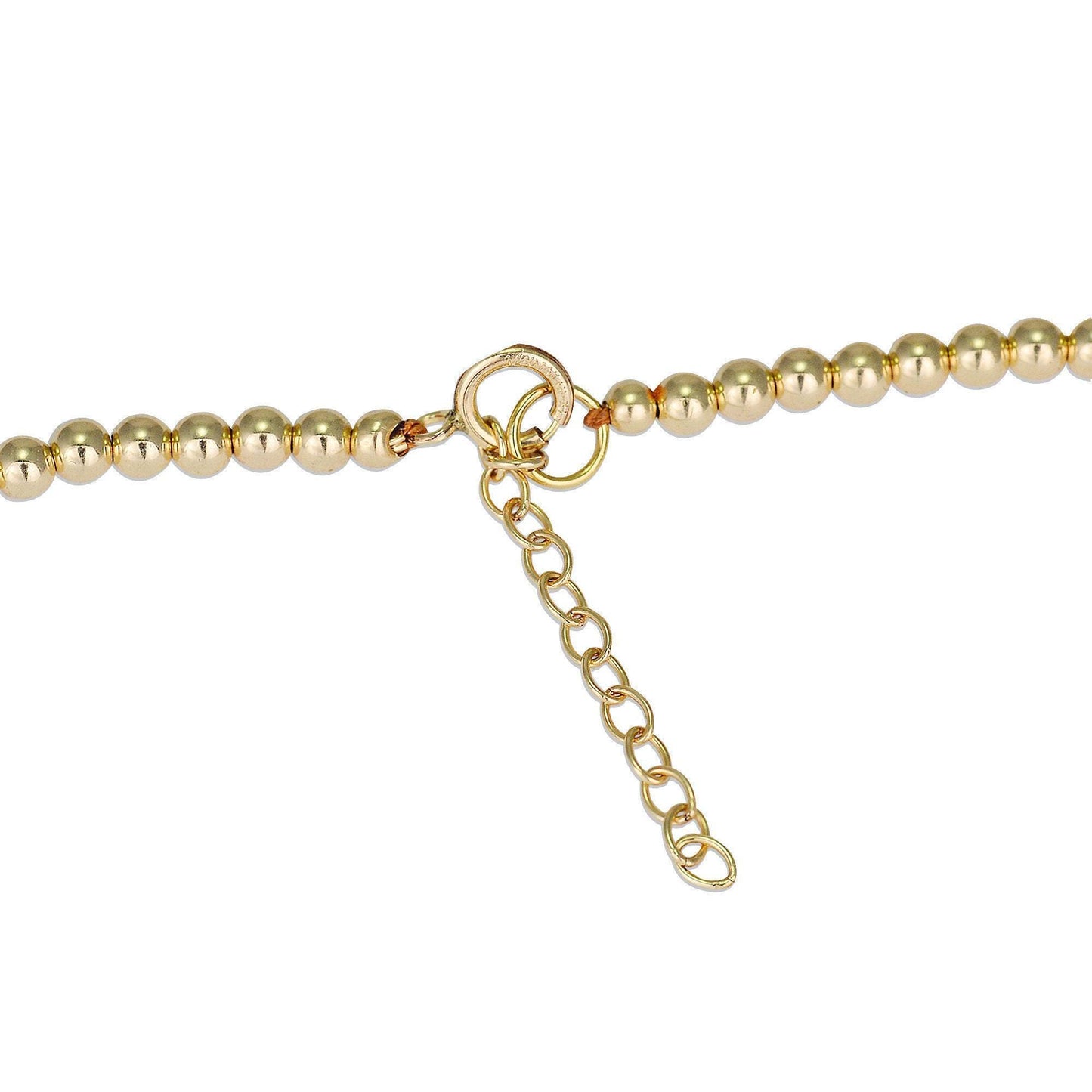 14kt Gold Filled 3 mm Necklace, Dainty Gold Filled Boho Beaded Hippie Jewelry, Tarnish Free Necklace