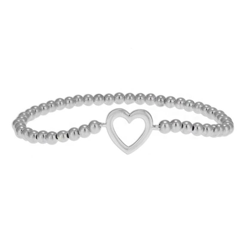Gold-Filled Heart Pendant Stacking Bracelet - Layering Bracelet for Women
