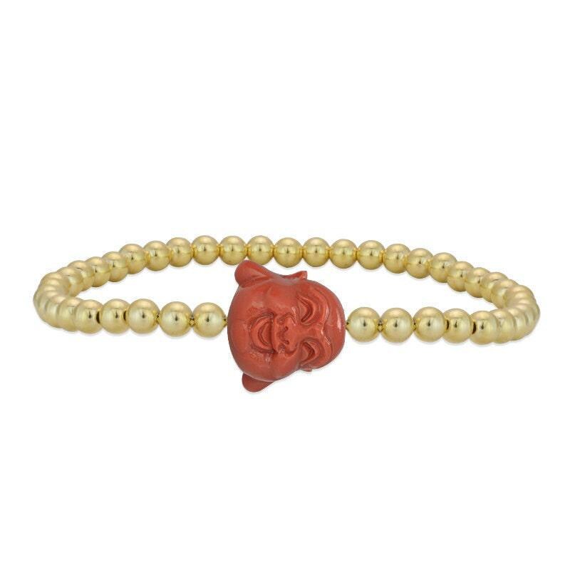 Buddha Pendant Bracelet - 14kt Gold Filled Spiritual Stackable Jewelry for Women