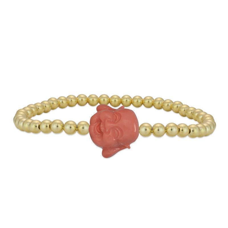 Buddha Pendant Bracelet - 14kt Gold Filled Spiritual Stackable Jewelry for Women