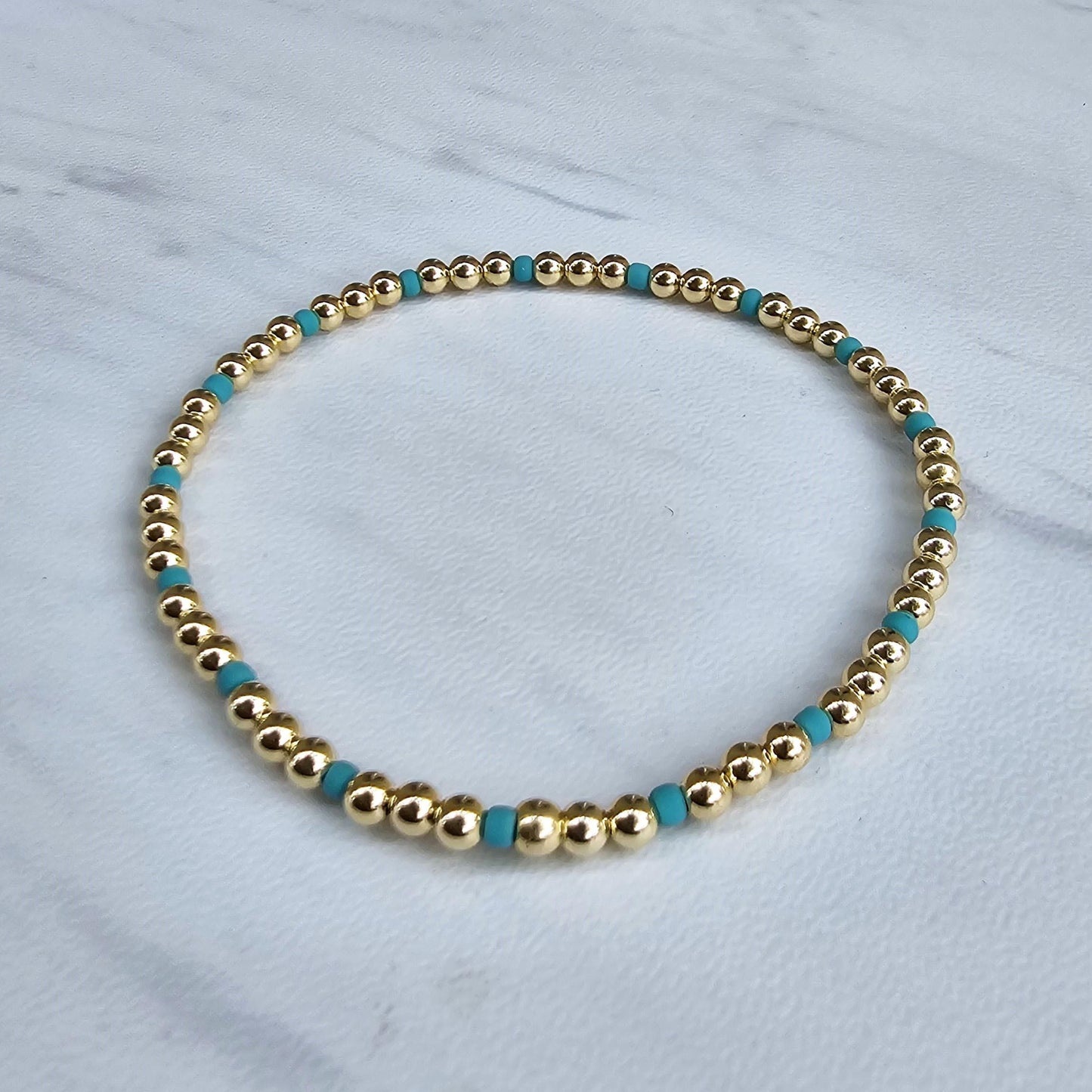 Colorful and Gold Filled Beads Personalized Bracelet Tarnish-Free Handcrafted Jewelry