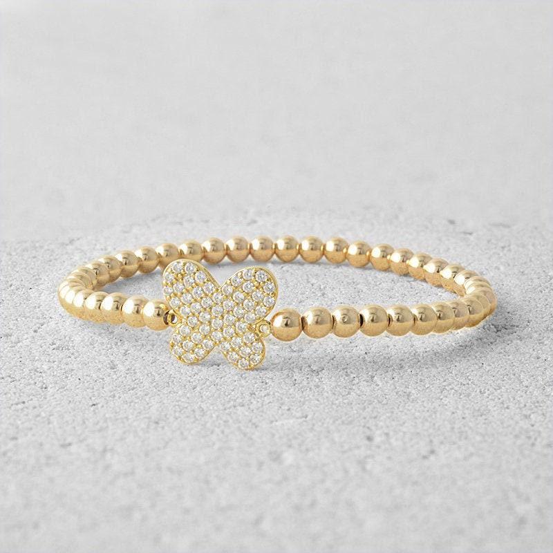 Butterfly Bracelet, Gold Filled Bracelet, Boho Wrap Bracelet,