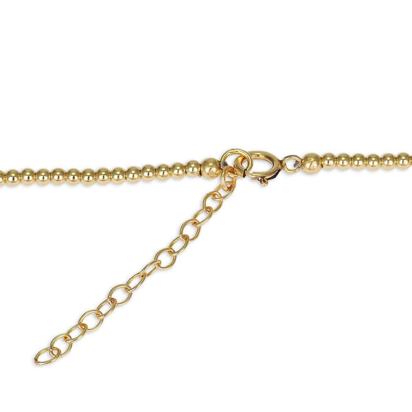 Dainty Beaded Station Necklace - Layering 14kt Gold Filled Necklace Tarnish Free - Handmade in Miami - ISABELLA CELLINI