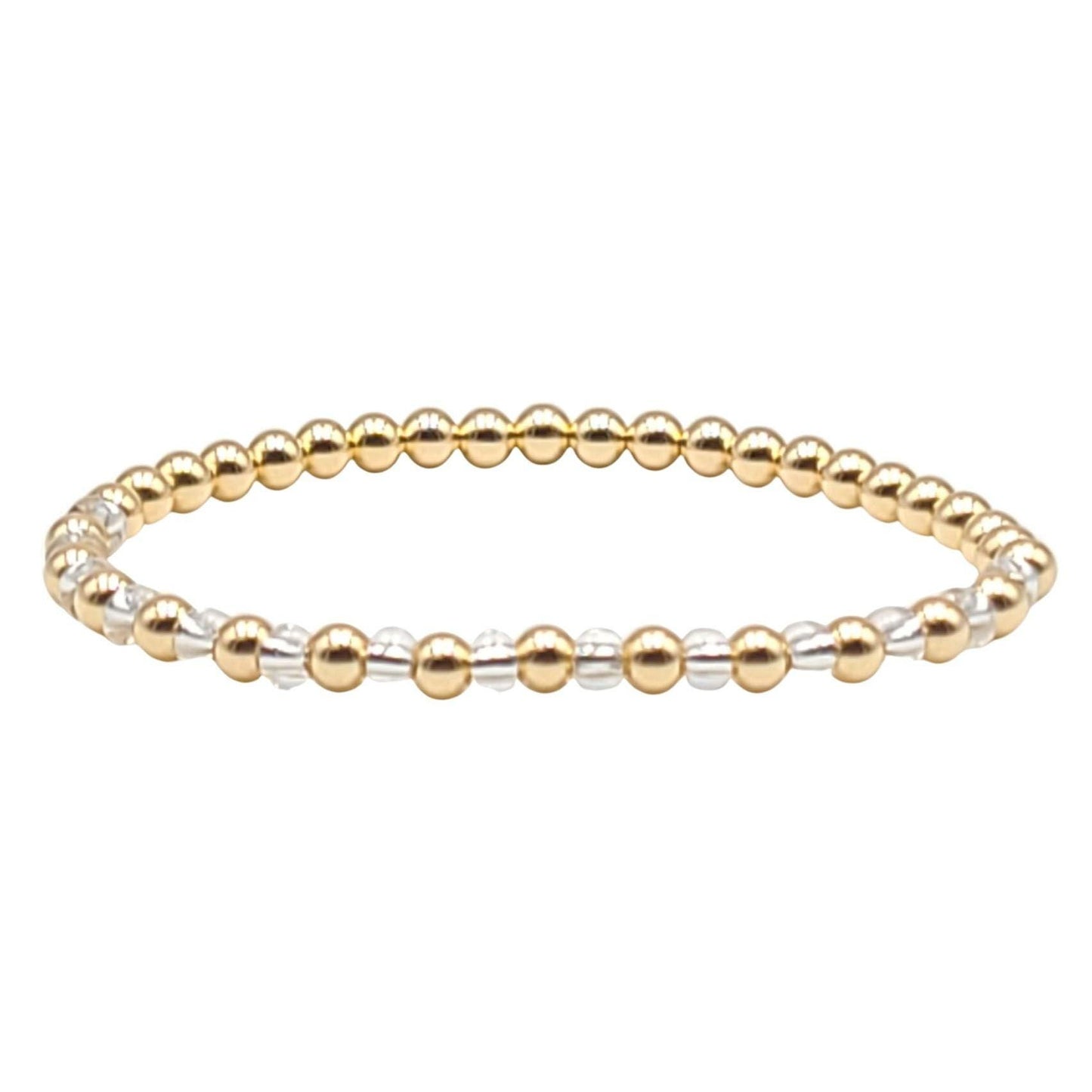 Colorful Stackable Gold Filled Beaded Bracelet - Waterproof Womens Jewelry