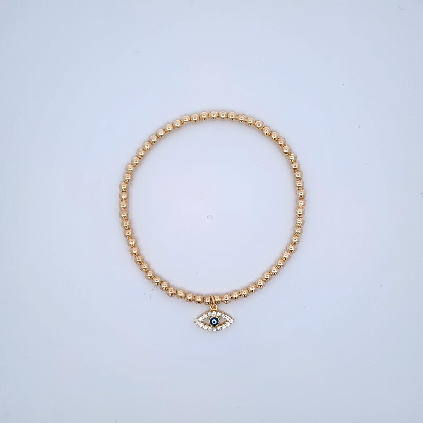 Dainty Gold Filled Evil Eye Bracelet - Protection and Style for Women