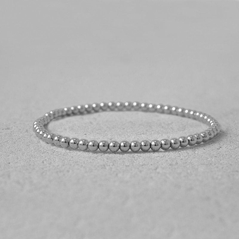 3mm Gold Filled Beaded Stretch Bracelet - Layering Jewelry for Women by Isabella Celini - Tarnish Free and Waterproof
