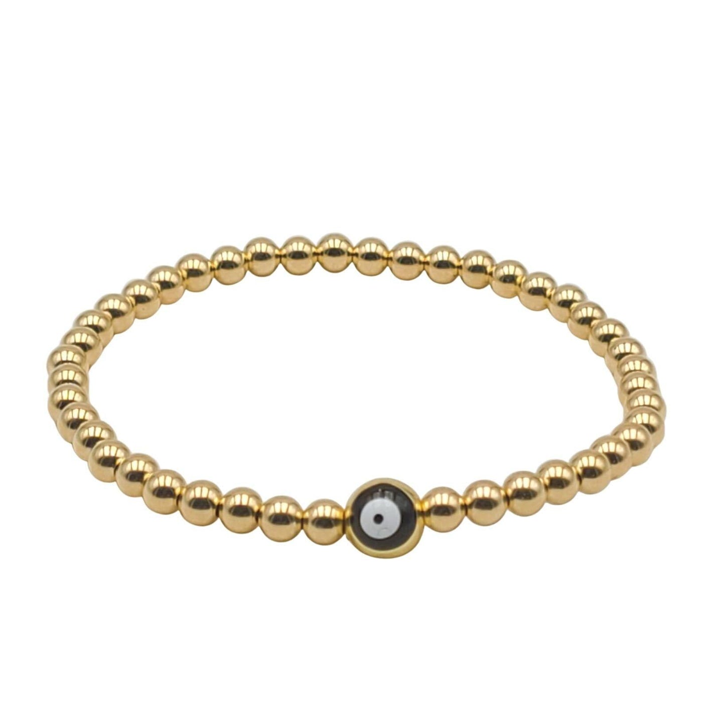 Boho Evil Eye Protection Stretch Bracelet - Good Luck Beaded Jewelry by Isabella Celini