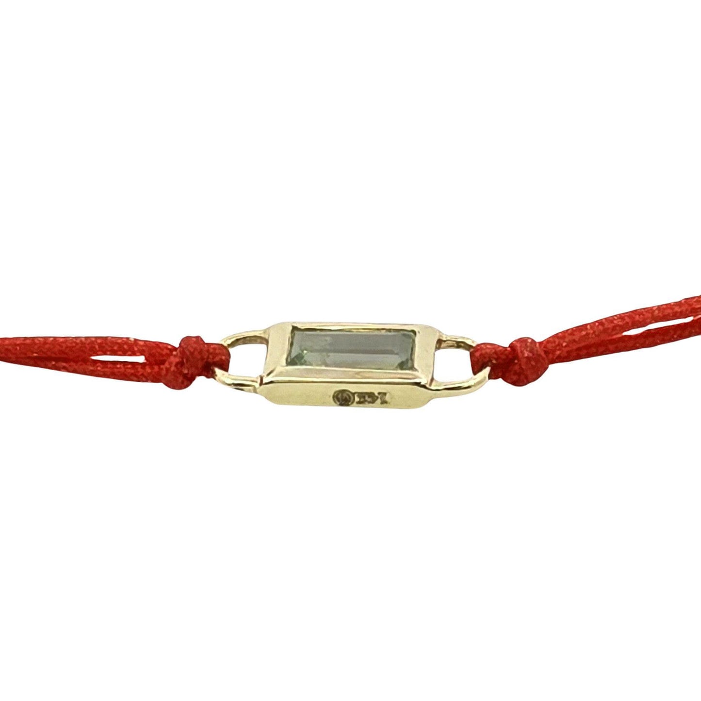 Red String Cord Bracelet with 14kt Solid Gold Sapphire Pendant
