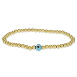 evil eye, evil eye bracelet, gold filled, gold filled beads, gold filled bracelet, protection bracelet, good luck bracelet