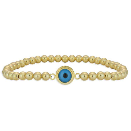 Nevaeh Blue Evil Eye Bead Bracelet
