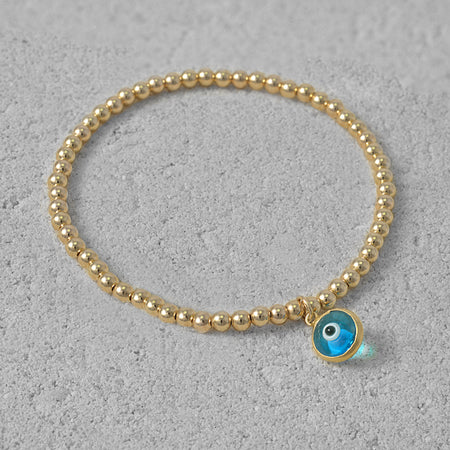Destiny Turquoise Evil Eye Bead Bracelet
