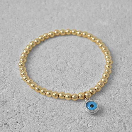Nevaeh Blue Evil Eye Bead Bracelet