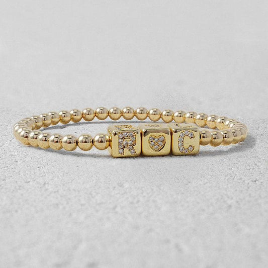 Custom Word Bracelet, Initial Bracelet, Small Wrist Bracelet,