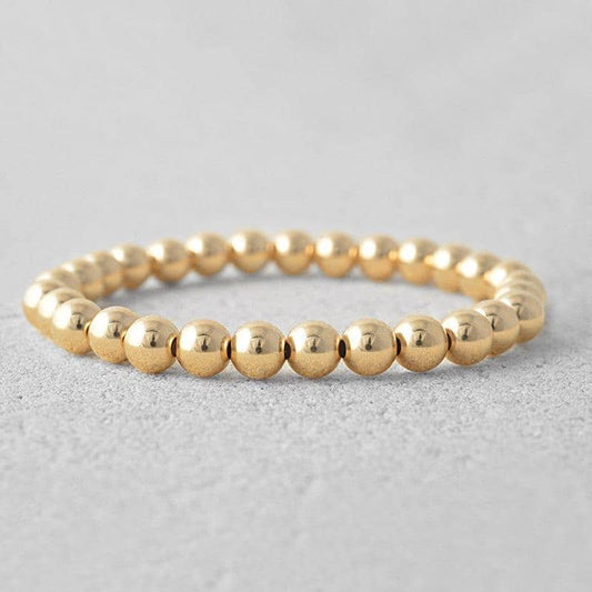 Gold Stack Bracelet, Silver Bead Braclets, Gold Filled Bracelet,