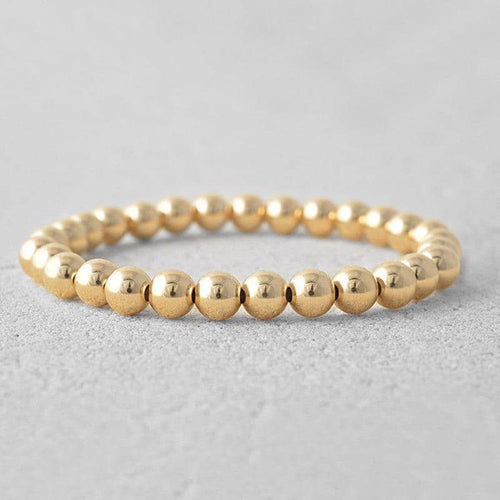 Gold Stack Bracelet, Silver Bead Braclets, Gold Filled Bracelet,