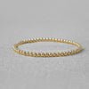 3mm Gold Filled Beaded Stretch Bracelet - Layering Jewelry for Women by Isabella Celini - Tarnish Free and Waterproof