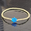 Gold Filled Beaded Opal Star of David Bracelet, Gold Filled Beads, Stretch Stacking Bracelet, Protection Bracelet, Tarnish Free Jewelry