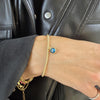 Gold Evil Eye Protection Bracelet for Women - Spiritual Stacking Stretch Evil Eye Charm