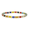 Gold Filled Stacking Bracelet with Faceted and Colorful Beads - 4mm  Stretch Layering Bracelet