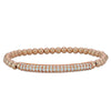 Gold Filled CZ Pave Bar Bracelet for Women - Stretchable Stacking Bridesmaid Jewelry