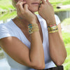 14kt Gold Filled Evil Eye Protection Bracelet - Stacking Luck Stretch by Isabella Celini