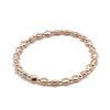 Gold Filled Beaded Stackable Bracelet - 5mm Flat Layering for Women - Tarnish Free Jewelry - Stretch Fit Jewelry