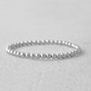 14K Gold Filled Beaded Bracelet for Women - Tarnish Free Waterproof 4mm - Handmade Stretch - Gold Filled Silver or Rose Gold Options