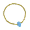 Gold Filled Beaded Opal Hamsa Bracelet, Hand Bracelet, Isabella Celini, Gold Filled Beads, Stretch Stacking Bracelet, Protection Bracelet
