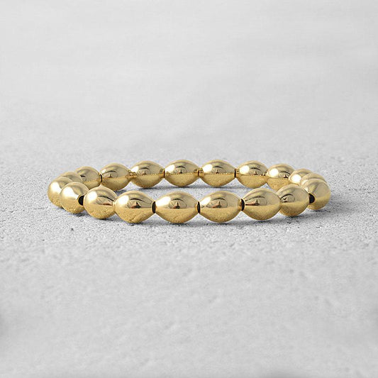 Oval Bead Bracelet, Gold Filled Bracelet, Stacking Bracelet