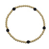 14kt Gold Filled CZ Ball Bracelet - Stretch Gold Beaded Womens Jewelry - Handmade by Isabella Celini