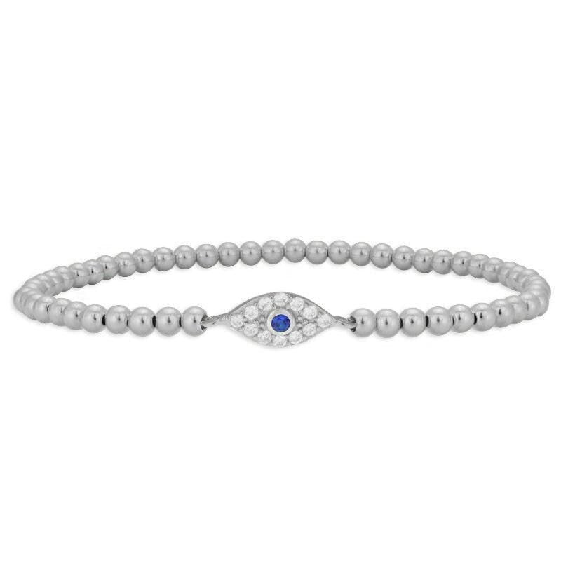 14kt Gold Filled Evil Eye Bracelet - Dainty Protection Stacking Bracelet Tarnish-Free for Women