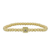 Gold Filled Evil Eye Beaded Stretch Stackable Bracelet - Good Luck Boho Chic Tarnish-Free Jewelry for Women