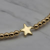 Star Gold Filled Bracelet, Isabella Celini, Gold Filled Beads, Stretch Stacking Bracelet, Celestial Bracelet, Boho Chic, Gift for Women