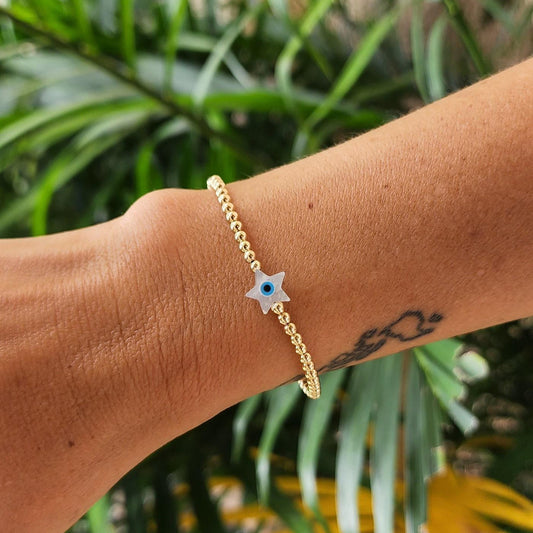 Evil Eye Bracelet, Star Bracelet, Protection Bracelet,