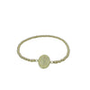 Miraculous Medal Pendant Gold Filled Beads Bracelet, Cute Religious Adjustable Bracelet, Tarnish Free Jewelry