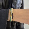 Gold Filled Gemstone Bracelet - Semi Precious Beads - Tarnish Free - Stackable - Ladies Jewelry