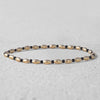 Gold Filled Stacking Bracelet - Non Tarnish Waterproof Glass Beaded Layering Jewelry